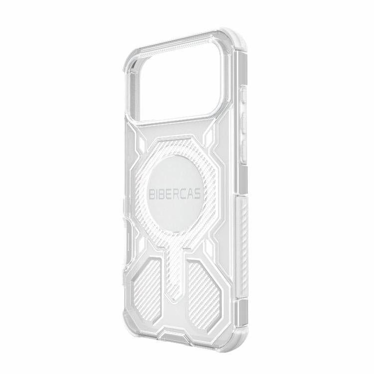 For iPhone 17 Pro Max BIBERCAS Transparent Color Series MagSafe Air Bag Shockproof Phone Case(White) - iPhone 17 Pro Max Cases by BIBERCAS | Online Shopping UK | buy2fix