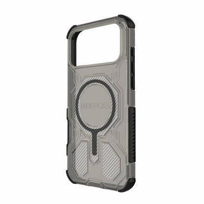 For iPhone 17 Pro Max BIBERCAS Transparent Color Series MagSafe Air Bag Shockproof Phone Case(Black) - iPhone 17 Pro Max Cases by BIBERCAS | Online Shopping UK | buy2fix