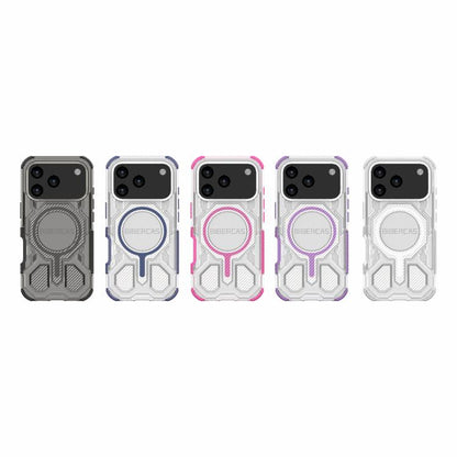 For iPhone 17 Pro BIBERCAS Transparent Color Series MagSafe Air Bag Shockproof Phone Case(Purple) - iPhone 17 Pro Cases by BIBERCAS | Online Shopping UK | buy2fix