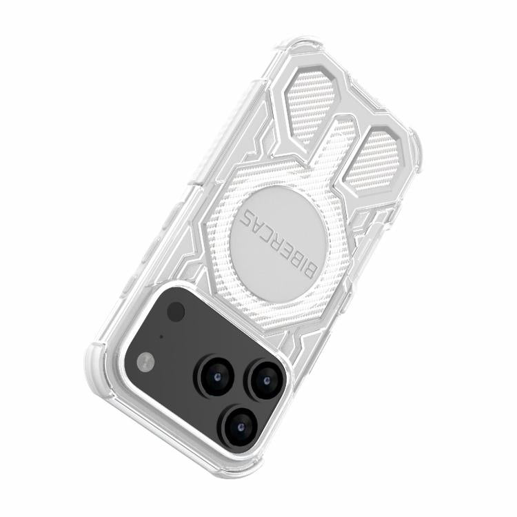 For iPhone 17 Pro BIBERCAS Transparent Color Series MagSafe Air Bag Shockproof Phone Case(Pink) - iPhone 17 Pro Cases by BIBERCAS | Online Shopping UK | buy2fix