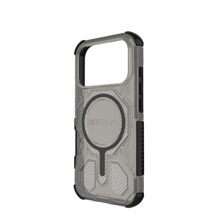 For iPhone 17 Pro BIBERCAS Transparent Color Series MagSafe Air Bag Shockproof Phone Case(Black) - iPhone 17 Pro Cases by BIBERCAS | Online Shopping UK | buy2fix