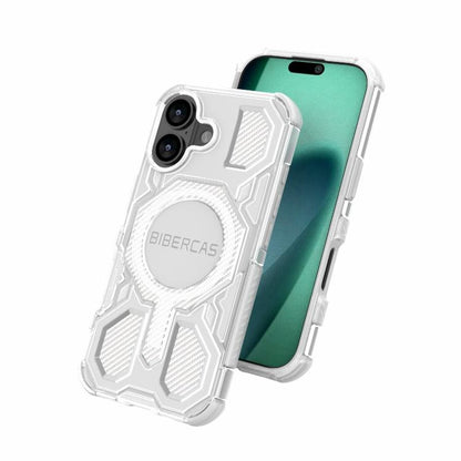 For iPhone 17 BIBERCAS Transparent Color Series MagSafe Air Bag Shockproof Phone Case(Purple) - iPhone 17 Cases by BIBERCAS | Online Shopping UK | buy2fix