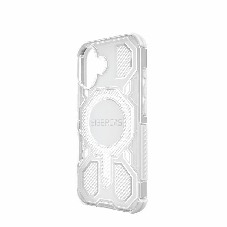 For iPhone 17 BIBERCAS Transparent Color Series MagSafe Air Bag Shockproof Phone Case(White) - iPhone 17 Cases by BIBERCAS | Online Shopping UK | buy2fix