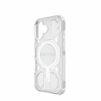 For iPhone 17 BIBERCAS Transparent Color Series MagSafe Air Bag Shockproof Phone Case(White) - iPhone 17 Cases by BIBERCAS | Online Shopping UK | buy2fix