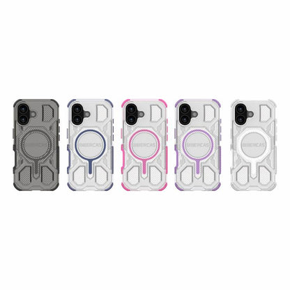For iPhone 17 BIBERCAS Transparent Color Series MagSafe Air Bag Shockproof Phone Case(Black) - iPhone 17 Cases by BIBERCAS | Online Shopping UK | buy2fix