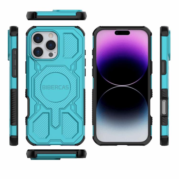 For iPhone 16 Pro Max BIBERCAS Real Color Series MagSafe Shockproof Phone Case(Green) - iPhone 16 Pro Max Cases by BIBERCAS | Online Shopping UK | buy2fix