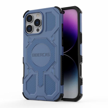 For iPhone 16 Pro Max BIBERCAS Real Color Series MagSafe Shockproof Phone Case(Blue) - iPhone 16 Pro Max Cases by BIBERCAS | Online Shopping UK | buy2fix