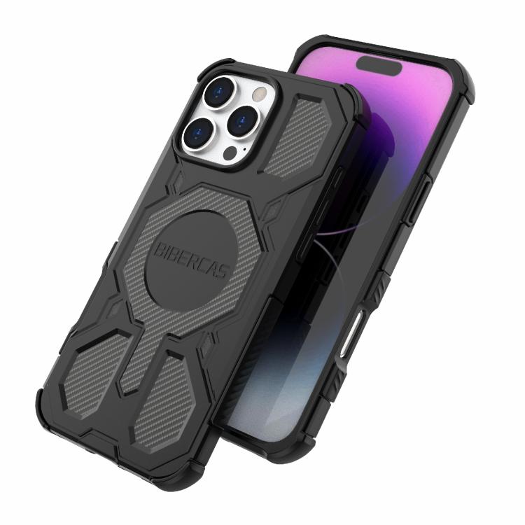 For iPhone 16 Pro Max BIBERCAS Real Color Series MagSafe Shockproof Phone Case(Blue) - iPhone 16 Pro Max Cases by BIBERCAS | Online Shopping UK | buy2fix