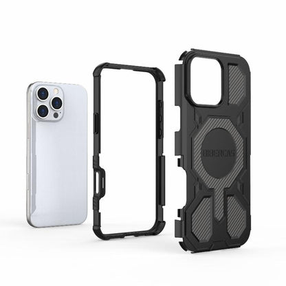 For iPhone 16 Pro Max BIBERCAS Real Color Series MagSafe Shockproof Phone Case(Gray) - iPhone 16 Pro Max Cases by BIBERCAS | Online Shopping UK | buy2fix
