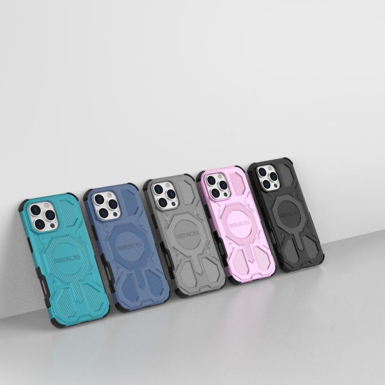 For iPhone 16 Pro Max BIBERCAS Real Color Series MagSafe Shockproof Phone Case(Gray) - iPhone 16 Pro Max Cases by BIBERCAS | Online Shopping UK | buy2fix