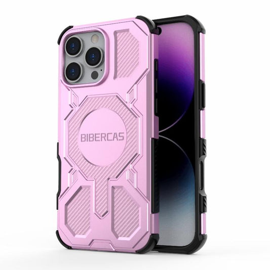 For iPhone 16 Pro Max BIBERCAS Real Color Series MagSafe Shockproof Phone Case(Pink) - iPhone 16 Pro Max Cases by BIBERCAS | Online Shopping UK | buy2fix