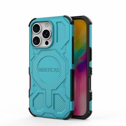 For iPhone 16 Pro BIBERCAS Real Color Series MagSafe Shockproof Phone Case(Green) - iPhone 16 Pro Cases by BIBERCAS | Online Shopping UK | buy2fix