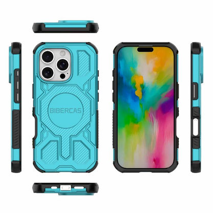 For iPhone 16 Pro BIBERCAS Real Color Series MagSafe Shockproof Phone Case(Green) - iPhone 16 Pro Cases by BIBERCAS | Online Shopping UK | buy2fix