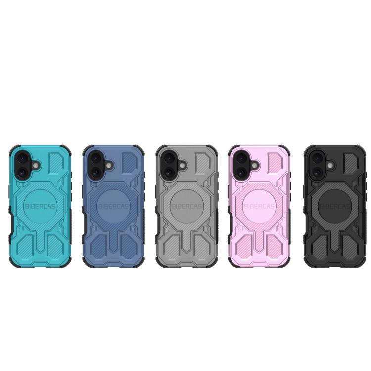 For iPhone 16 BIBERCAS Real Color Series MagSafe Shockproof Phone Case(Gray) - iPhone 16 Cases by BIBERCAS | Online Shopping UK | buy2fix