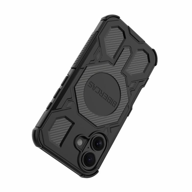 For iPhone 16 BIBERCAS Real Color Series MagSafe Shockproof Phone Case(Black) - iPhone 16 Cases by BIBERCAS | Online Shopping UK | buy2fix