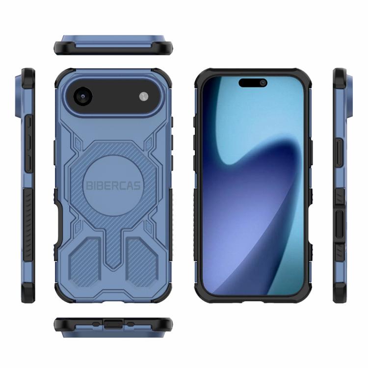 For iPhone Air BIBERCAS Real Color Series MagSafe Shockproof Phone Case(Blue) - iPhone Air Cases by BIBERCAS | Online Shopping UK | buy2fix
