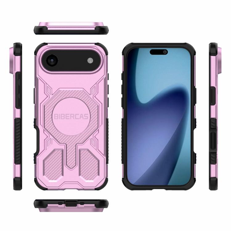 For iPhone Air BIBERCAS Real Color Series MagSafe Shockproof Phone Case(Pink) - iPhone Air Cases by BIBERCAS | Online Shopping UK | buy2fix