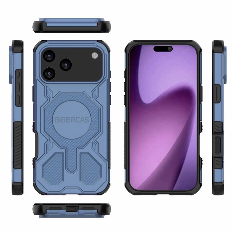 For iPhone 17 Pro Max BIBERCAS Real Color Series MagSafe Shockproof Phone Case(Blue) - iPhone 17 Pro Max Cases by BIBERCAS | Online Shopping UK | buy2fix