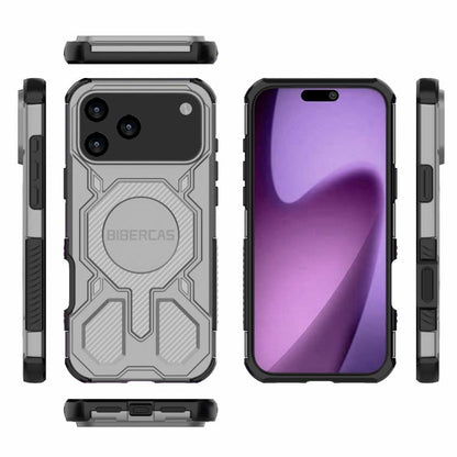 For iPhone 17 Pro Max BIBERCAS Real Color Series MagSafe Shockproof Phone Case(Gray) - iPhone 17 Pro Max Cases by BIBERCAS | Online Shopping UK | buy2fix