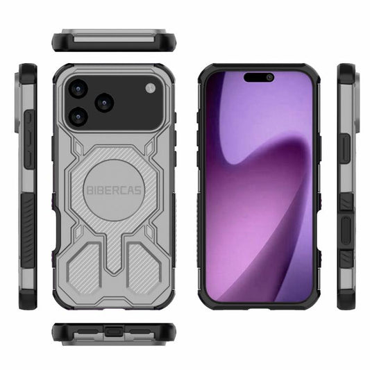 For iPhone 17 Pro Max BIBERCAS Real Color Series MagSafe Shockproof Phone Case(Gray) - iPhone 17 Pro Max Cases by BIBERCAS | Online Shopping UK | buy2fix