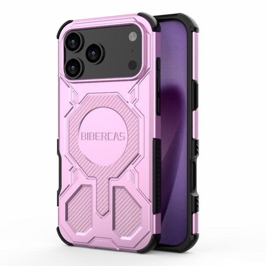 For iPhone 18 Pro Max / 17 Pro Max BIBERCAS Real Color Series MagSafe Shockproof Phone Case(Pink)