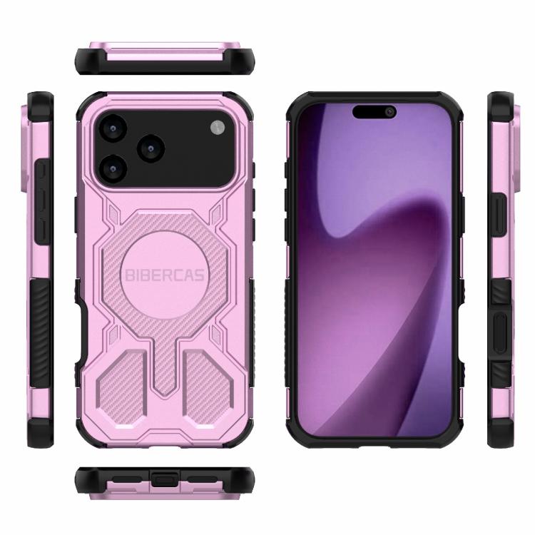 For iPhone 17 Pro Max BIBERCAS Real Color Series MagSafe Shockproof Phone Case(Pink) - iPhone 17 Pro Max Cases by BIBERCAS | Online Shopping UK | buy2fix