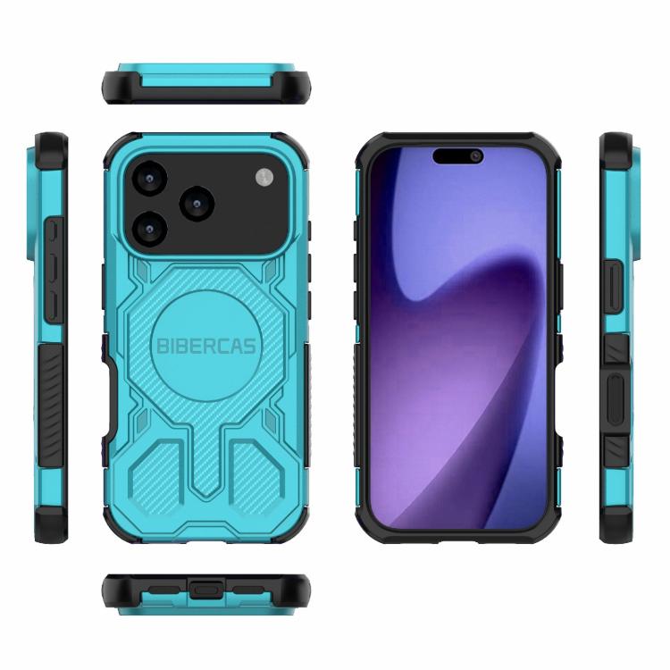 For iPhone 17 Pro BIBERCAS Real Color Series MagSafe Shockproof Phone Case(Green) - iPhone 17 Pro Cases by BIBERCAS | Online Shopping UK | buy2fix