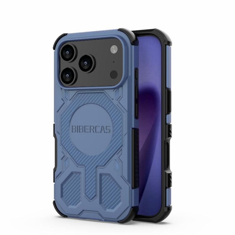 For iPhone 17 Pro BIBERCAS Real Color Series MagSafe Shockproof Phone Case(Blue) - iPhone 17 Pro Cases by BIBERCAS | Online Shopping UK | buy2fix