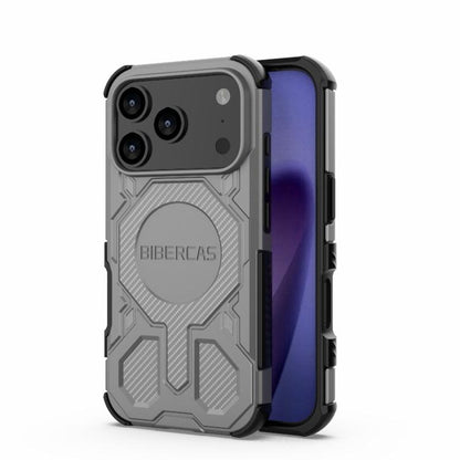 For iPhone 17 Pro BIBERCAS Real Color Series MagSafe Shockproof Phone Case(Gray) - iPhone 17 Pro Cases by BIBERCAS | Online Shopping UK | buy2fix