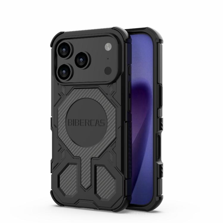 For iPhone 17 Pro BIBERCAS Real Color Series MagSafe Shockproof Phone Case(Black) - iPhone 17 Pro Cases by BIBERCAS | Online Shopping UK | buy2fix