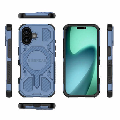 For iPhone 17 BIBERCAS Real Color Series MagSafe Shockproof Phone Case(Blue) - iPhone 17 Cases by BIBERCAS | Online Shopping UK | buy2fix