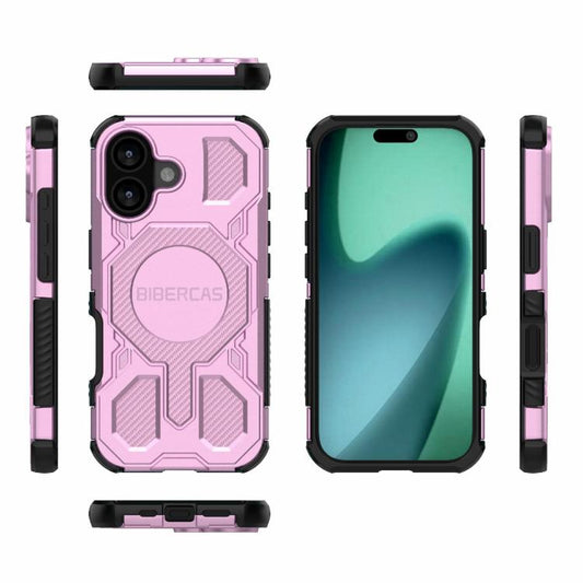 For iPhone 17 BIBERCAS Real Color Series MagSafe Shockproof Phone Case(Pink) - iPhone 17 Cases by BIBERCAS | Online Shopping UK | buy2fix