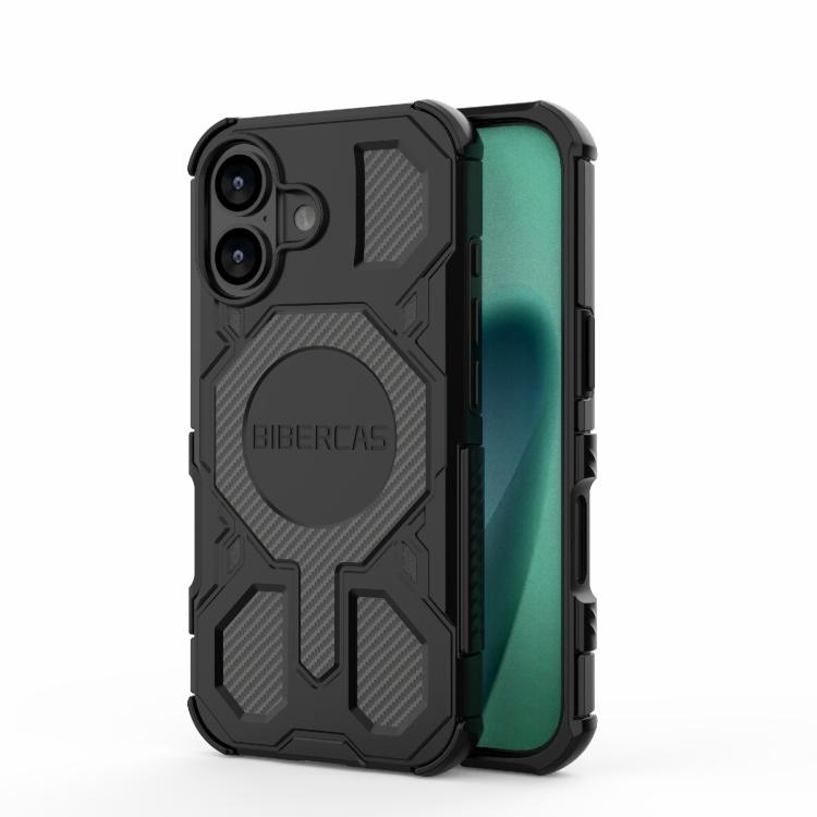 For iPhone 17 BIBERCAS Real Color Series MagSafe Shockproof Phone Case(Black) - iPhone 17 Cases by BIBERCAS | Online Shopping UK | buy2fix