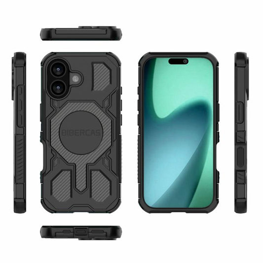 For iPhone 17 BIBERCAS Real Color Series MagSafe Shockproof Phone Case(Black) - iPhone 17 Cases by BIBERCAS | Online Shopping UK | buy2fix