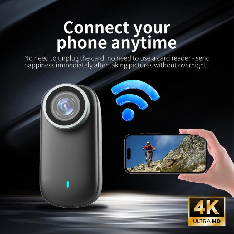 M11 4K Thumb Sports Camera Mini WiFi Camera with Screen, Specification:Standard Version(Black) - Sports Camera by buy2fix | Online Shopping UK | buy2fix