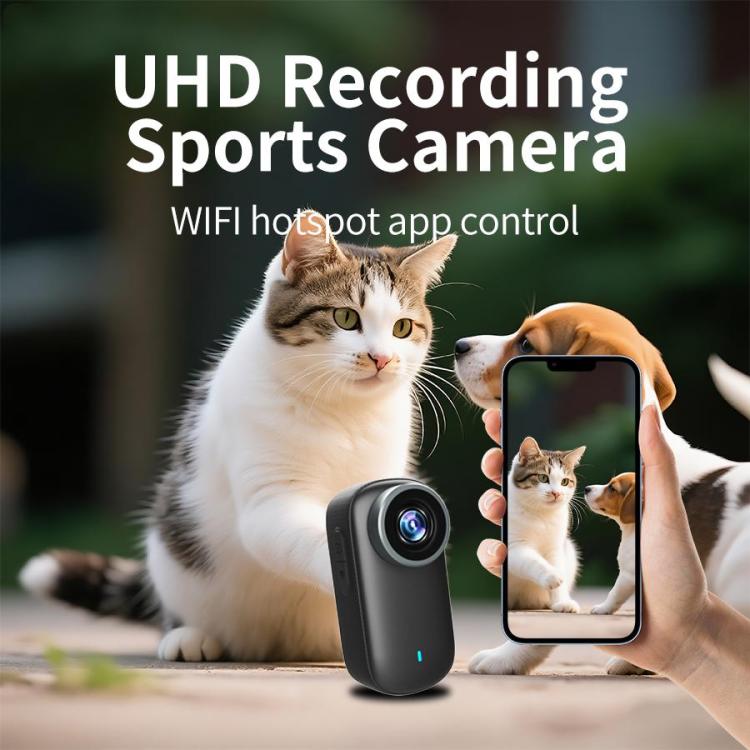 M11 4K Thumb Sports Camera Mini WiFi Camera with Screen, Specification:Standard Version(Black) - Sports Camera by buy2fix | Online Shopping UK | buy2fix