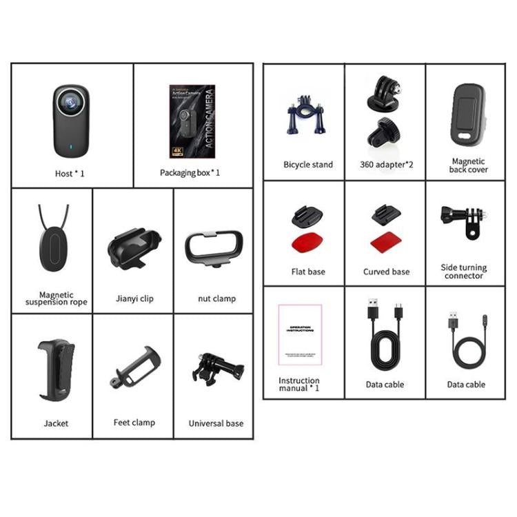 M11 4K Thumb Sports Camera Mini WiFi Camera with Screen, Specification:Standard Version(Black) - Sports Camera by buy2fix | Online Shopping UK | buy2fix