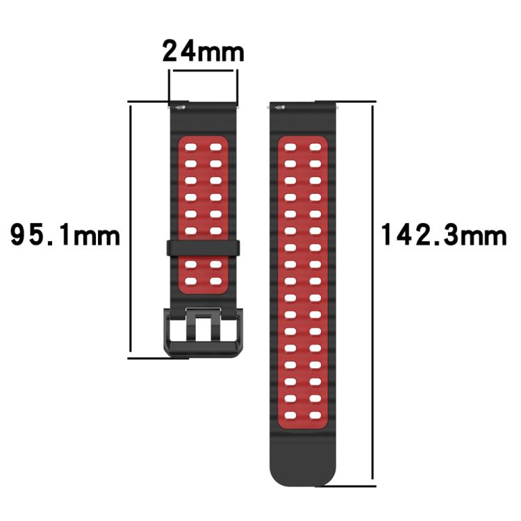 For Suunto 9 / 7 / Spartan Sport xDfind Ocean Dual Pin Buckle Silicone Watch Band(Orange Black) -  by xDfind | Online Shopping UK | buy2fix