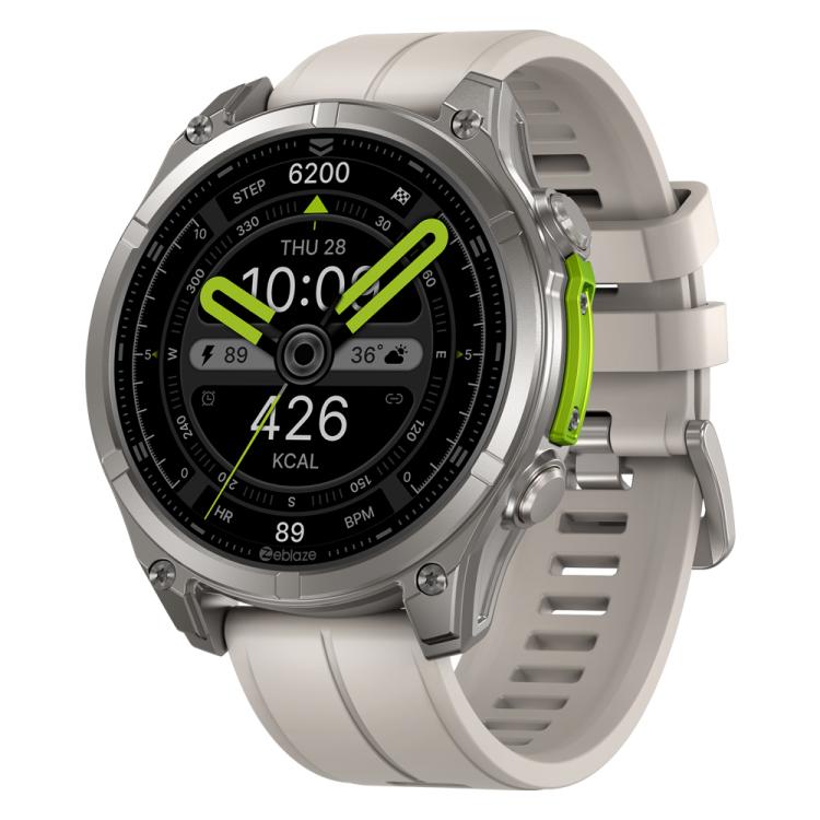 Zeblaze Vibe 8 Rugged Outdoor Smart Watch 1.43 inch Screen 5 ATM & IP69K Built-in Flashlight(Grey) - Smart Watches by Zeblaze | Online Shopping UK | buy2fix