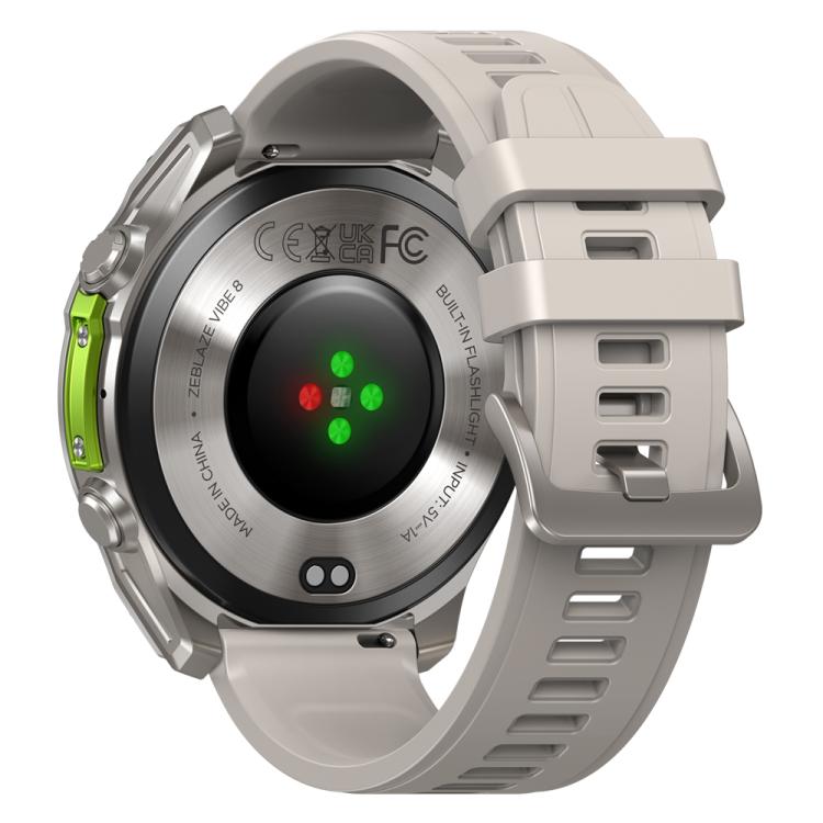 Zeblaze Vibe 8 Rugged Outdoor Smart Watch 1.43 inch Screen 5 ATM & IP69K Built-in Flashlight(Grey) - Smart Watches by Zeblaze | Online Shopping UK | buy2fix
