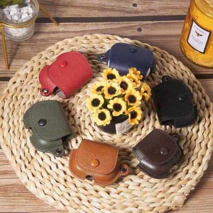 For AirPods Pro 3 Backpack Style PU Leather Earphone Protective Case with Lanyard(Black) - For AirPods Pro 3 by buy2fix | Online Shopping UK | buy2fix