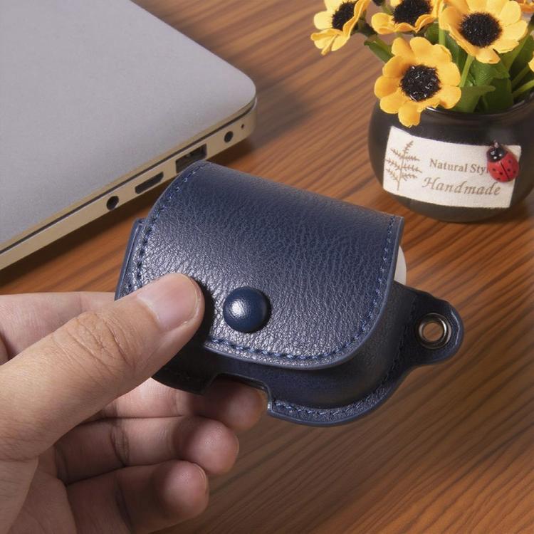 For AirPods Pro 3 Backpack Style PU Leather Earphone Protective Case with Lanyard(Black) - For AirPods Pro 3 by buy2fix | Online Shopping UK | buy2fix