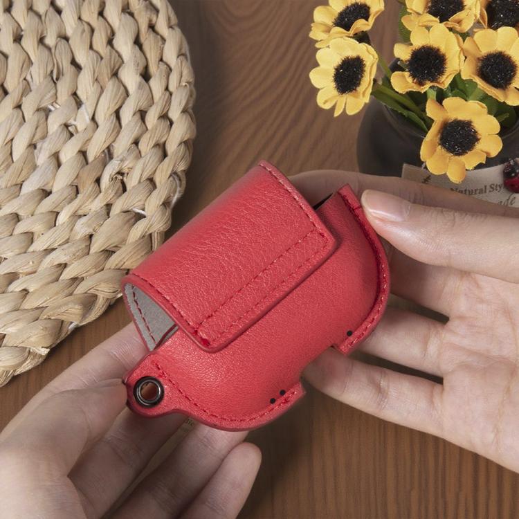 For AirPods Pro 3 Backpack Style PU Leather Earphone Protective Case with Lanyard(Black) - For AirPods Pro 3 by buy2fix | Online Shopping UK | buy2fix