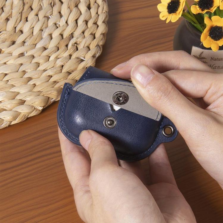 For AirPods Pro 3 Backpack Style PU Leather Earphone Protective Case with Lanyard(Black) - For AirPods Pro 3 by buy2fix | Online Shopping UK | buy2fix