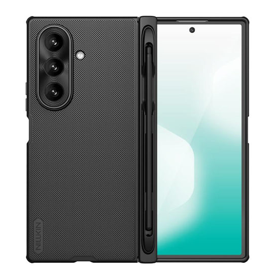 For Samsung Galaxy Z Fold7 5G NILLKIN Frosted Fold PC + TPU MagSafe Magnetic Phone Case with Stylus(Black)