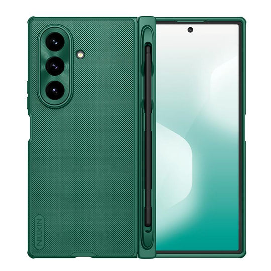 For Samsung Galaxy Z Fold7 5G NILLKIN Frosted Fold PC + TPU MagSafe Magnetic Phone Case with Stylus(Green)
