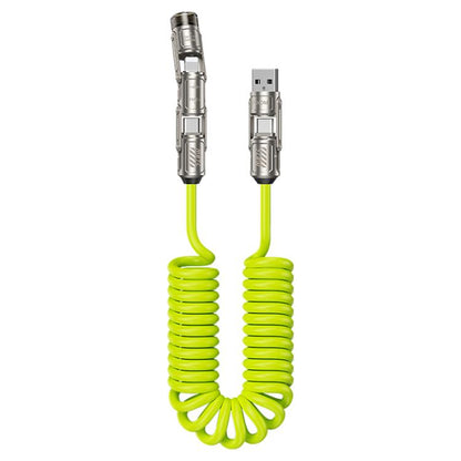 WK WDC-80 240W Car Charging Data Cable with Safety Hammer(Green) - Emergency Hammer by WK | Online Shopping UK | buy2fix