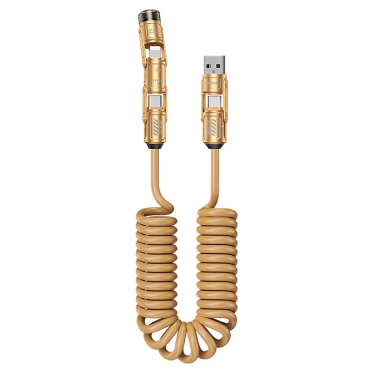 WK WDC-80 240W Car Charging Data Cable with Safety Hammer(Champagne Gold) - Emergency Hammer by WK | Online Shopping UK | buy2fix