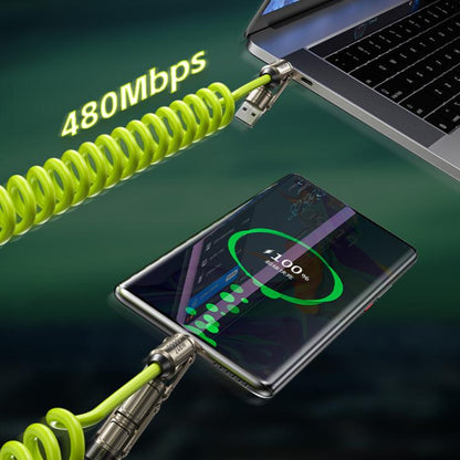 WK WDC-80 240W Car Charging Data Cable with Safety Hammer(Green) - Emergency Hammer by WK | Online Shopping UK | buy2fix