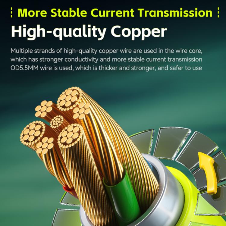 WK WDC-80 240W Car Charging Data Cable with Safety Hammer(Champagne Gold) - Emergency Hammer by WK | Online Shopping UK | buy2fix